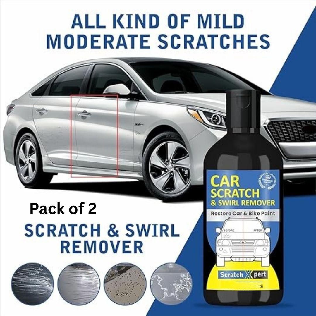Car Scratch & Swirl Remover | Removes Mild to Moderate Scratches | Restores Car & Bike Paint Shine | Easy DIY Repair | Pack of 2